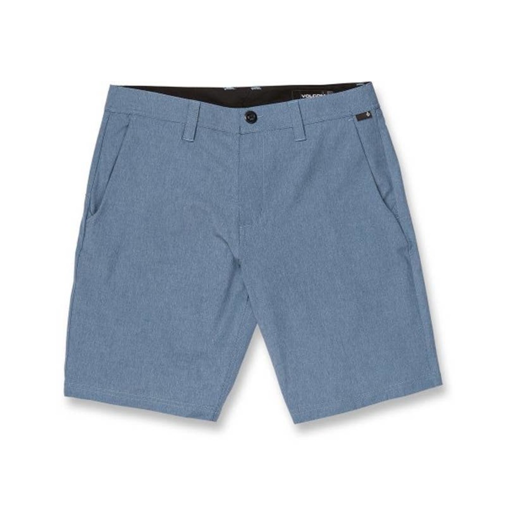 Sz 34 Volcom Slate Blue Cross-Shred Static 10'' Fitted Chino Shorts Men